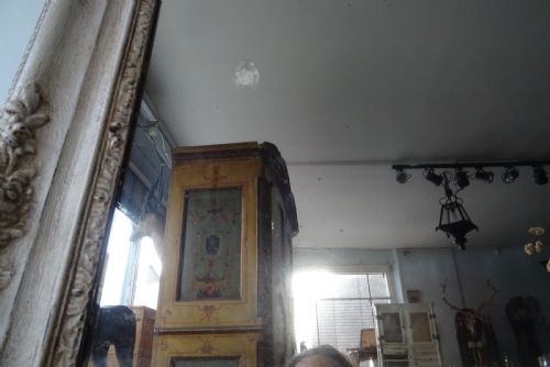 LARGE 18TH19TH CENTURY PAINTED WALL MIRROR - ADDITIONAL PHOTO 6
