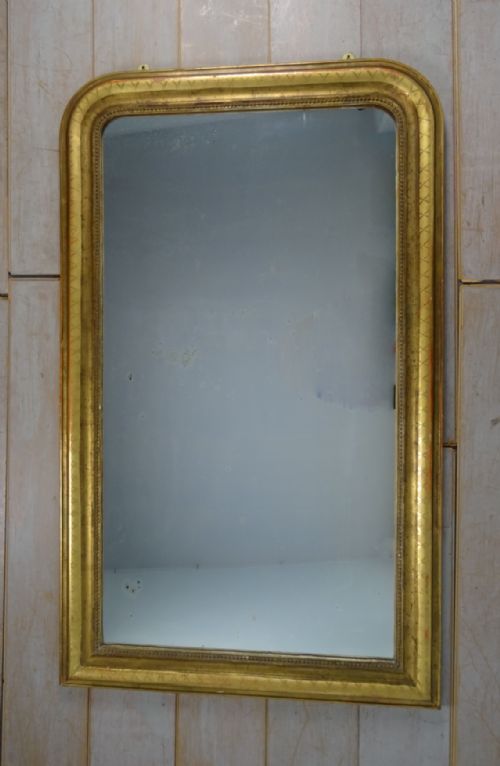 ANTIQUE FRENCH GILT OVERMANTLE MIRROR - ADDITIONAL PHOTO 6