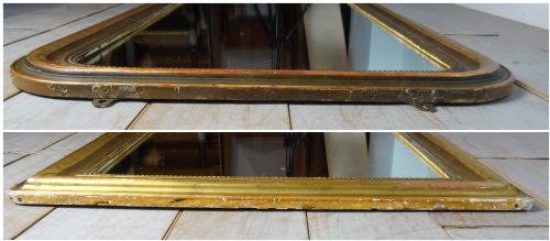 ANTIQUE FRENCH GILT OVERMANTLE MIRROR - ADDITIONAL PHOTO 8