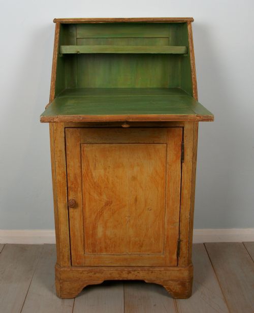ANTIQUE ITALIAN PAINTED BUREAU CABINET - ADDITIONAL PHOTO 1