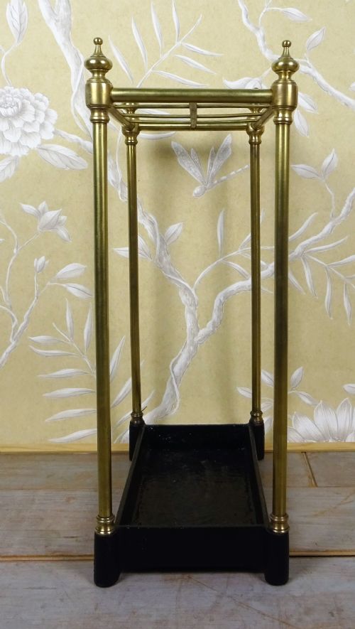 antique brass umbrella stick hall stand - CATEGORY: ANTIQUE MISCELLANEOUS - DATED 1890