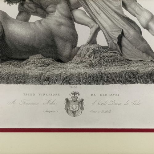 LARGE C19TH ITALIAN ENGRAVING OF A CENTAUR - ADDITIONAL PHOTO 3
