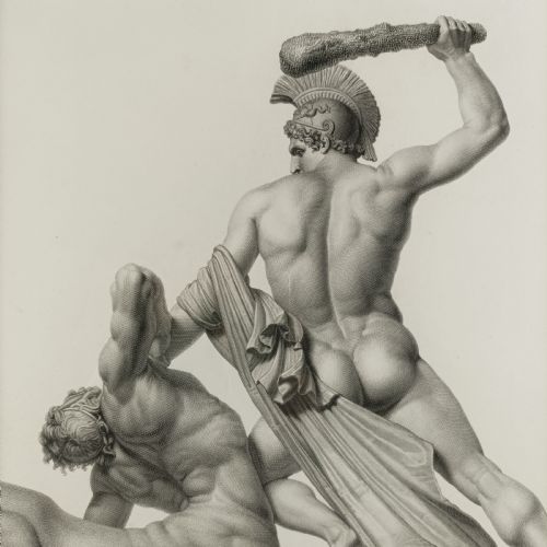 LARGE C19TH ITALIAN ENGRAVING OF A CENTAUR - ADDITIONAL PHOTO 6
