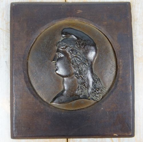 MARIANNE ANTIQUE BRONZE MEDALLION - ADDITIONAL PHOTO 1