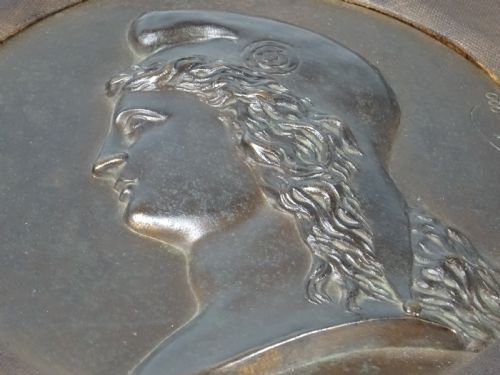 MARIANNE ANTIQUE BRONZE MEDALLION - ADDITIONAL PHOTO 4