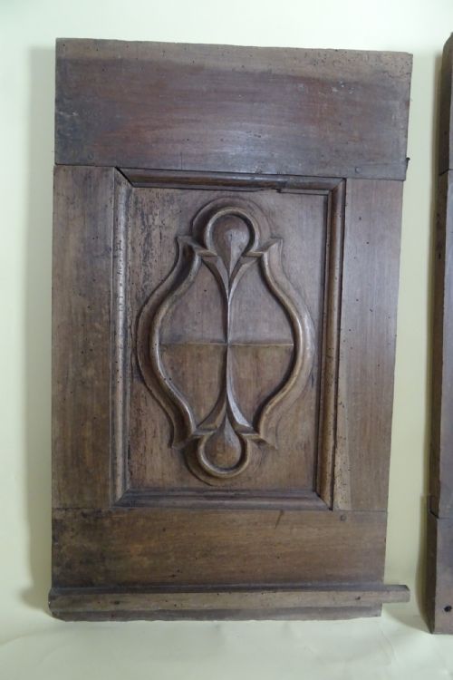 FOUR 17TH C ITALIAN WALNUT CARVED DOOR PANELS - ADDITIONAL PHOTO 1