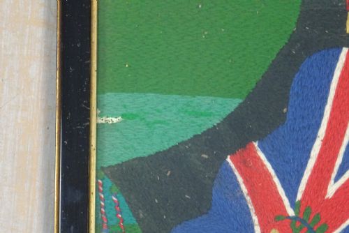 PAIR OF VICTORIAN MILITARY WOOLWORKS NORFOLK REGIMENT - ADDITIONAL PHOTO 8