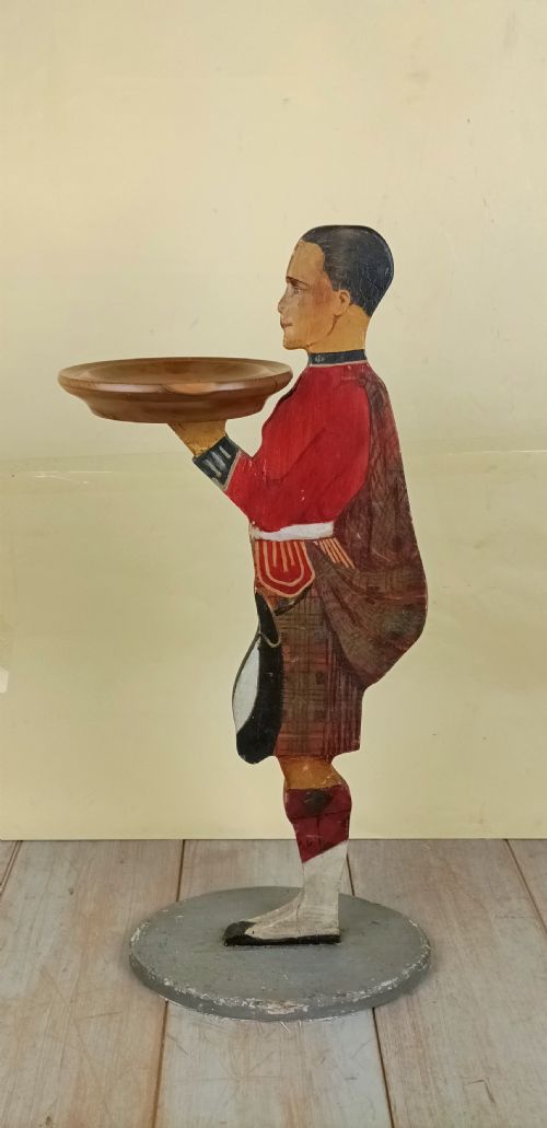 1920S MILITARY PAINTED SOLDIER DUMB WAITER CARD STAND - ADDITIONAL PHOTO 4