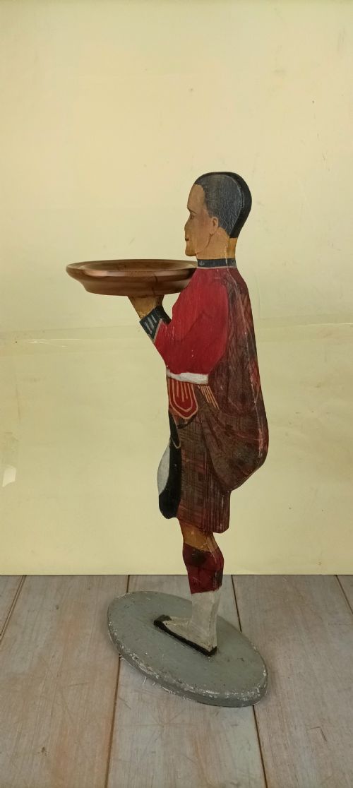 1920S MILITARY PAINTED SOLDIER DUMB WAITER CARD STAND - ADDITIONAL PHOTO 5
