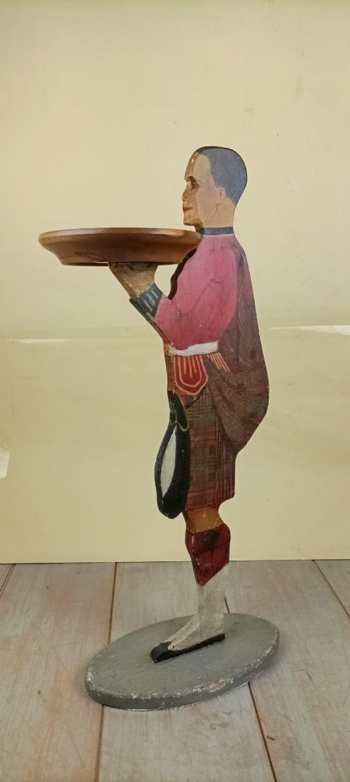 1920S MILITARY PAINTED SOLDIER DUMB WAITER CARD STAND - ADDITIONAL PHOTO 6