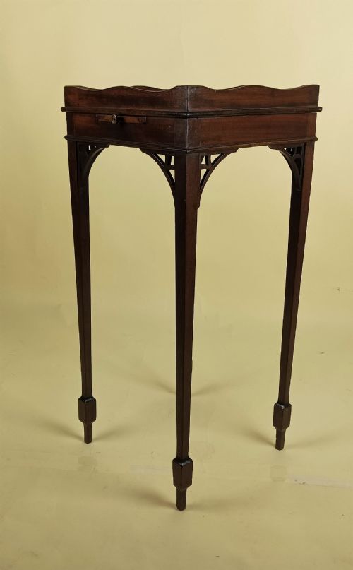 EDWARDIAN MAHOGANY KETTLE STAND - ADDITIONAL PHOTO 1