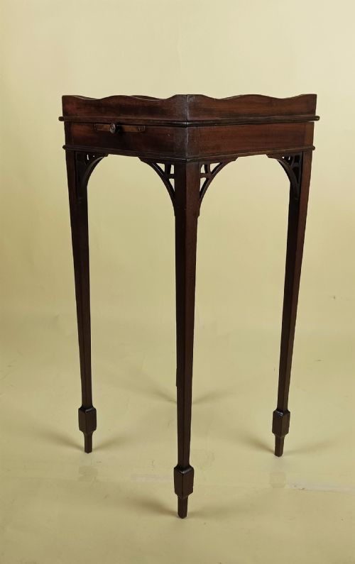 EDWARDIAN MAHOGANY KETTLE STAND - ADDITIONAL PHOTO 7