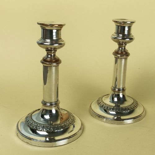 PAIR OF SILVER PLATED TELESCOPIC CANDLESTICKS - ADDITIONAL PHOTO 6