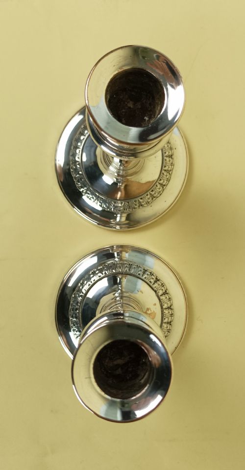 PAIR OF SILVER PLATED TELESCOPIC CANDLESTICKS - ADDITIONAL PHOTO 5