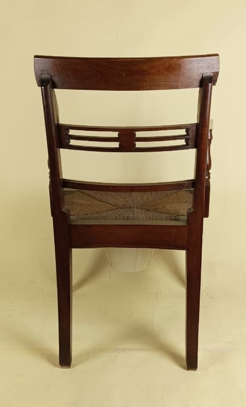 REGENCY MAHOGANY COMMODE ELBOW OPEN ARMCHAIR - ADDITIONAL PHOTO 2