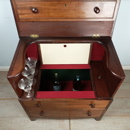 ANTIQUE GEORGIAN COMMODE DRINKS CABINET - ADDITIONAL PHOTO 13