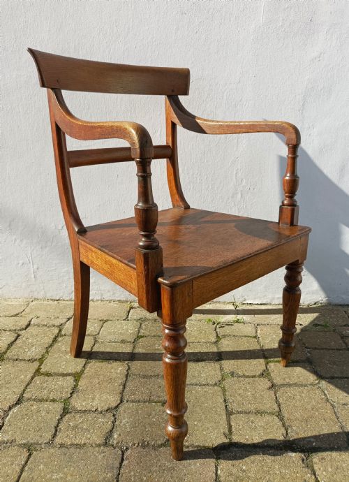 country oak late george iii open armchair - CATEGORY: ANTIQUE CHAIRS - DATED GEORGIAN