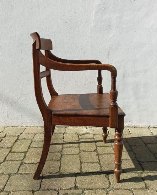 COUNTRY OAK LATE GEORGE III OPEN ARMCHAIR - ADDITIONAL PHOTO 1
