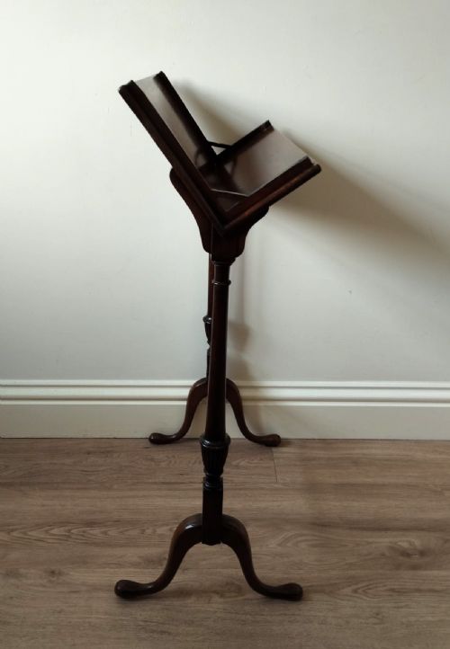 ANTIQUE MAHOGANY BOOK TROUGH ON LEGS - ADDITIONAL PHOTO 5