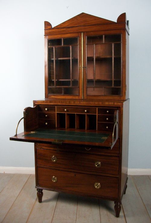 A REGENCY SECRETAIRE CABINET ATTRIBUTED TO GEORGE OAKLEY C1810 - ADDITIONAL PHOTO 1