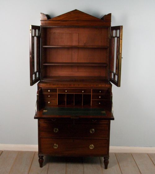 A REGENCY SECRETAIRE CABINET ATTRIBUTED TO GEORGE OAKLEY C1810 - ADDITIONAL PHOTO 2