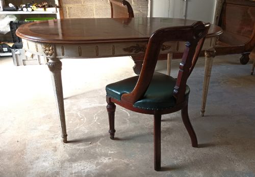 FRENCH EXTENDING WALNUT PAINTED DINING CENTRE TABLE - ADDITIONAL PHOTO 7