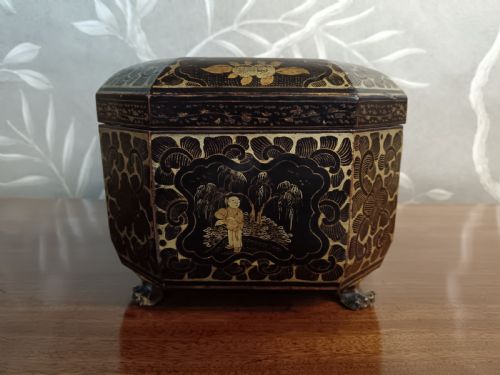 19TH CENTURY CHINESE TEA CADDY - ADDITIONAL PHOTO 4