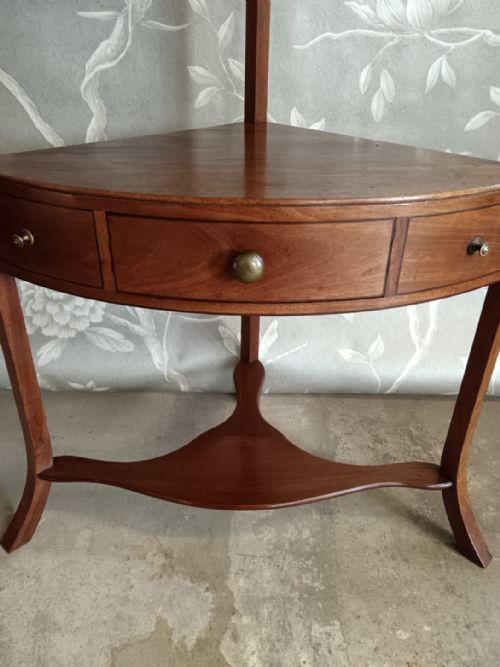 GEORGIAN MAHOGANY CORNER WASHSTAND - ADDITIONAL PHOTO 4