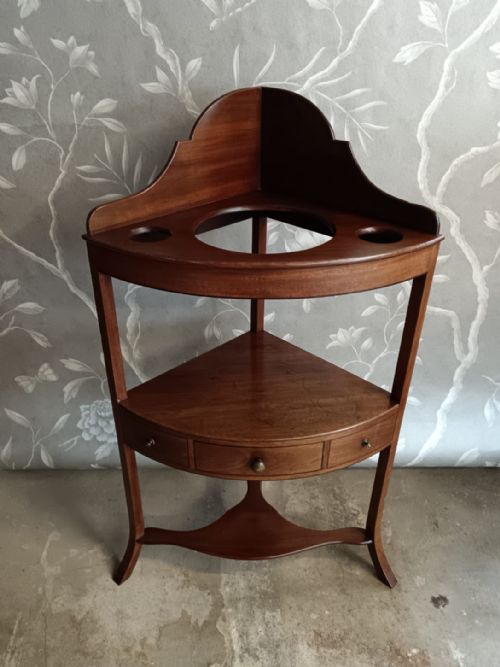 GEORGIAN MAHOGANY CORNER WASHSTAND - ADDITIONAL PHOTO 5