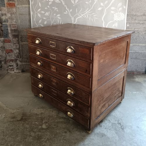 ANTIQUE COLLECTOR OR ARCHITECT PLAN CHEST 1920 - ADDITIONAL PHOTO 4