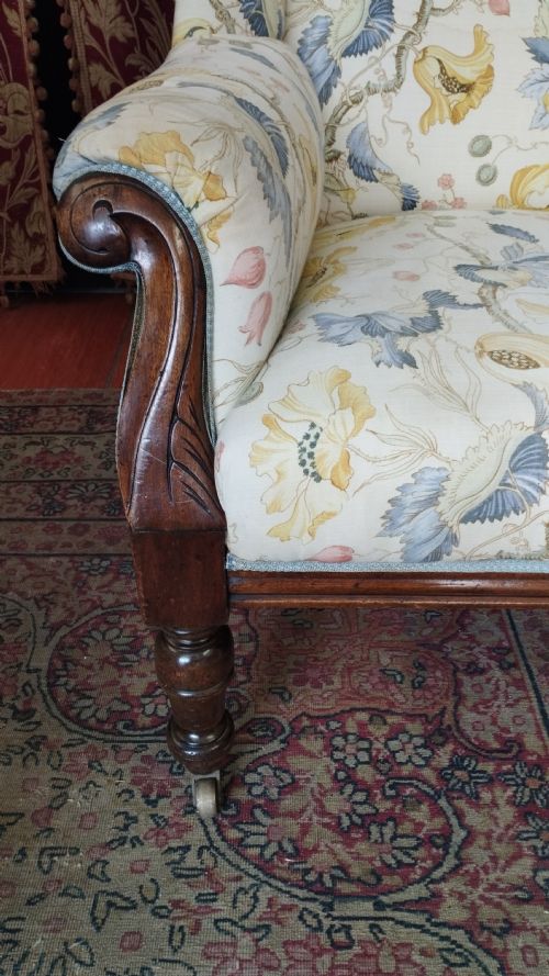 ANTIQUE WINGBACK ARMCHAIR WING BACK BERGRE - ADDITIONAL PHOTO 3