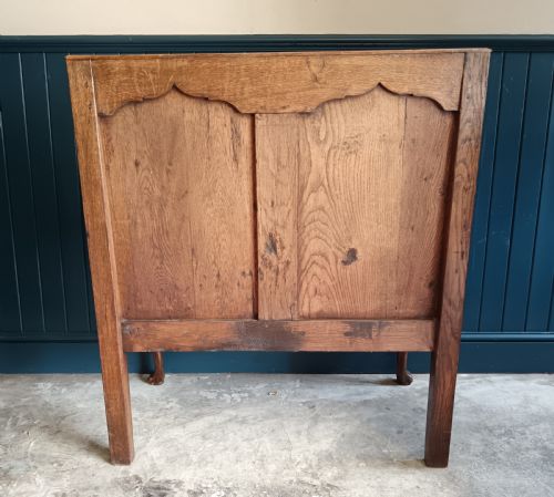 SMALL GEORGIAN TWO SEATER OAK SETTLE BENCH - ADDITIONAL PHOTO 3