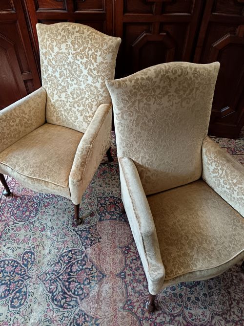 PAIR OF LATE VICTORIAN LIBRARY ARMCHAIRS OF GEORGIAN DESIGN - ADDITIONAL PHOTO 7