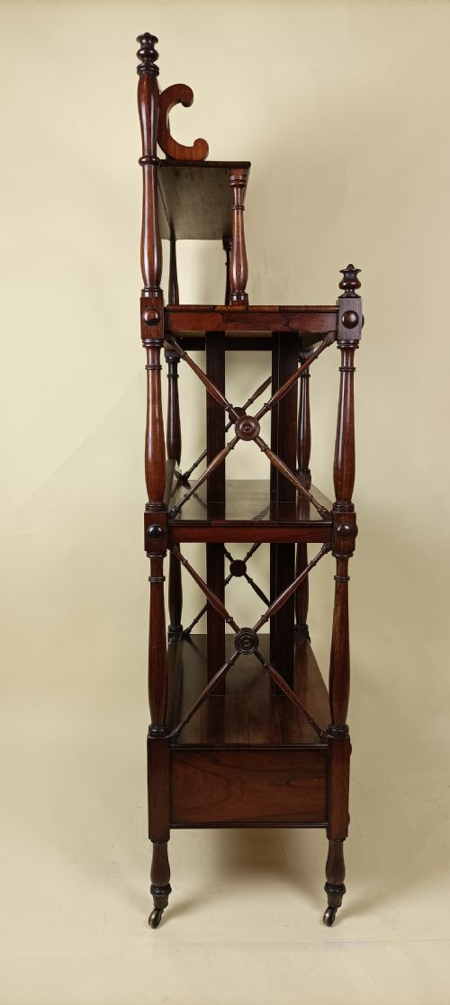 REGENCY ROSEWOOD CANTERBURY MUSIC BOOKS ETAGERE WHAT NOT - ADDITIONAL PHOTO 3