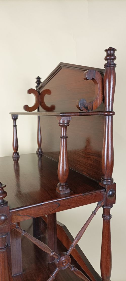 REGENCY ROSEWOOD CANTERBURY MUSIC BOOKS ETAGERE WHAT NOT - ADDITIONAL PHOTO 7