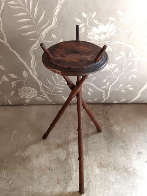 REAR ANTIQUE CAMPAIGN WASHBOWL STAND - ADDITIONAL PHOTO 4