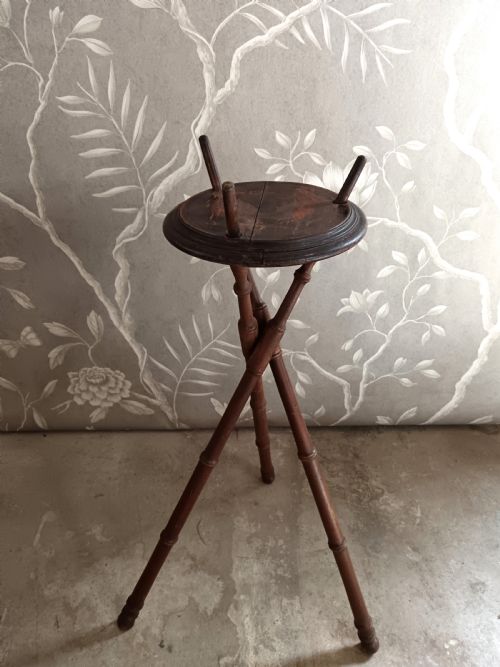 REAR ANTIQUE CAMPAIGN WASHBOWL STAND - ADDITIONAL PHOTO 5