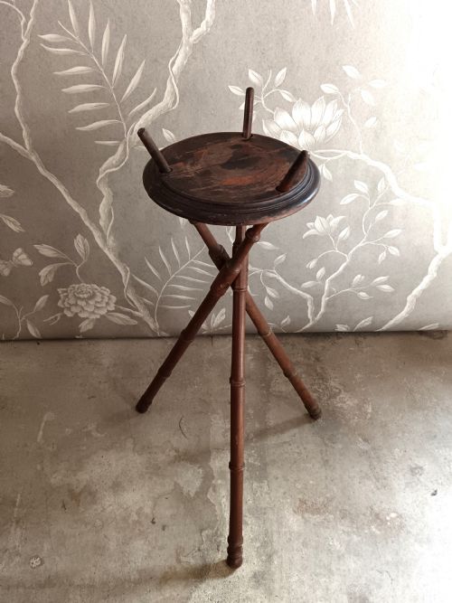 REAR ANTIQUE CAMPAIGN WASHBOWL STAND - ADDITIONAL PHOTO 6