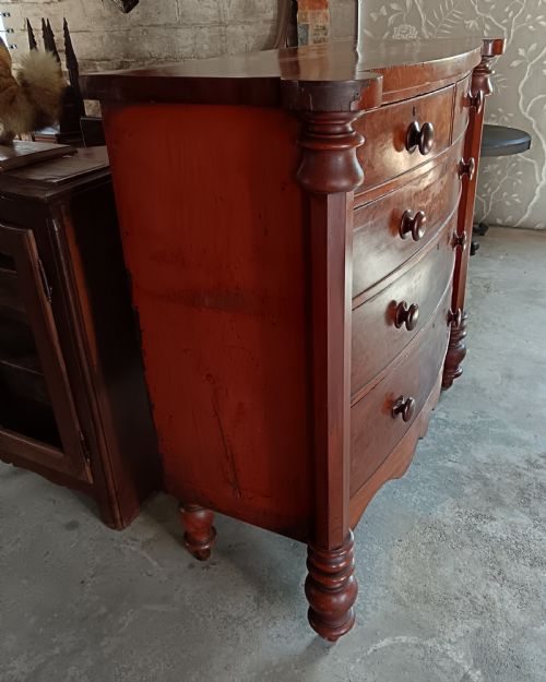 VICTORIAN GRAND TALL SCOTTISH CHEST OF DRAWERS - ADDITIONAL PHOTO 2