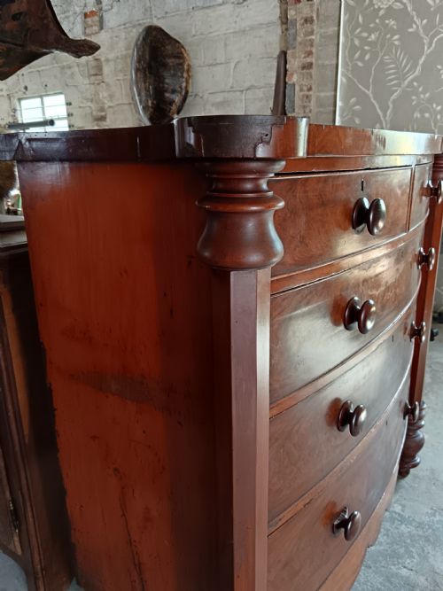 VICTORIAN GRAND TALL SCOTTISH CHEST OF DRAWERS - ADDITIONAL PHOTO 8