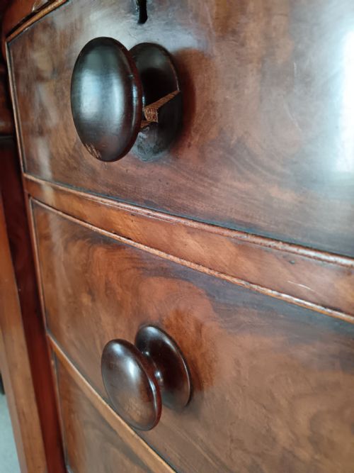 VICTORIAN GRAND TALL SCOTTISH CHEST OF DRAWERS - ADDITIONAL PHOTO 9