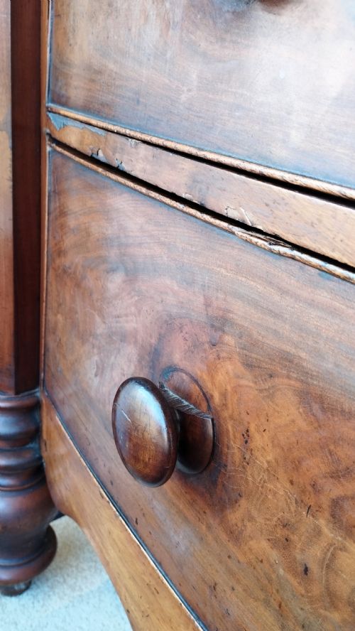 VICTORIAN GRAND TALL SCOTTISH CHEST OF DRAWERS - ADDITIONAL PHOTO 11