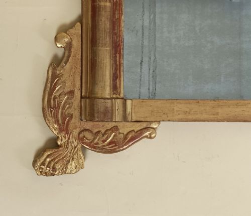 ANTIQUE ITALIAN GILT OVERMANTEL MIRROR - ADDITIONAL PHOTO 2