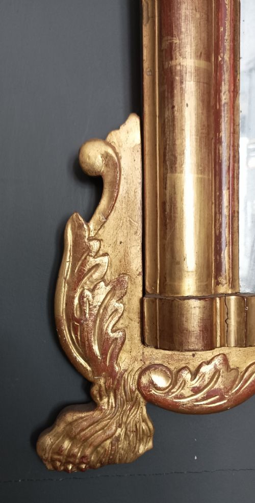 ANTIQUE ITALIAN GILT OVERMANTEL MIRROR - ADDITIONAL PHOTO 3