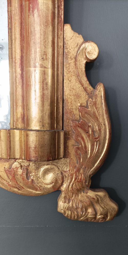 ANTIQUE ITALIAN GILT OVERMANTEL MIRROR - ADDITIONAL PHOTO 7