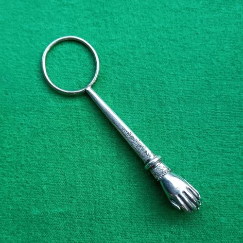 VICTORIAN SILVER SKIRT LIFTER AND HOLDER - ADDITIONAL PHOTO 1