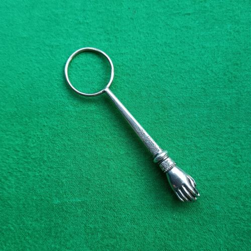 VICTORIAN SILVER SKIRT LIFTER AND HOLDER - ADDITIONAL PHOTO 3