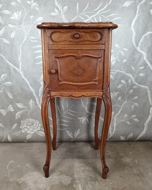 ANTIQUE FRENCH BEDSIDE CUPBOARD - ADDITIONAL PHOTO 1