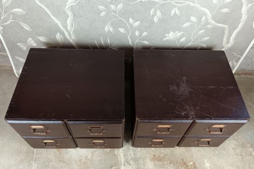 1920S LIBRARY CARD FILING SET OF DRAWERS - ADDITIONAL PHOTO 11