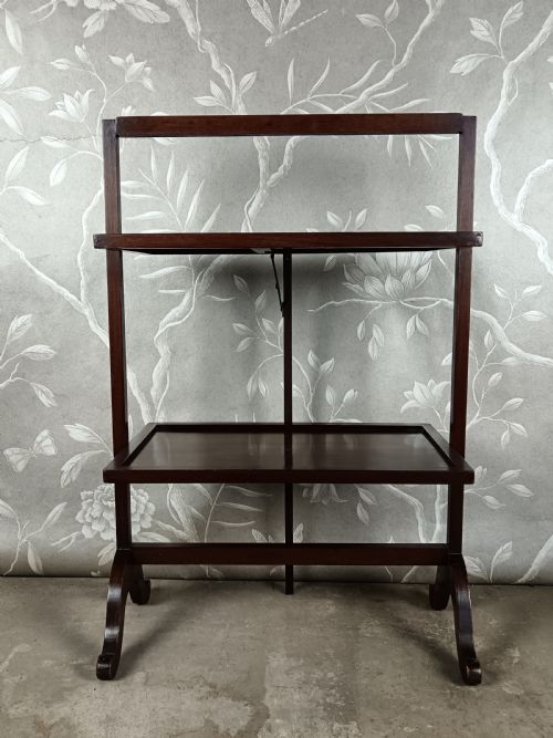 ANTIQUE FOLDABLE TWOTIER DUMB WAITER - ADDITIONAL PHOTO 1